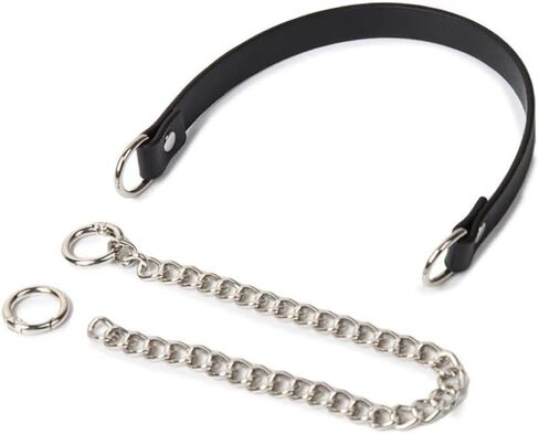 hehuanbj Black leather necklace with chain - Adjustable gothic necklace for women - punk rock fashion - for cosplay, parties in Saudi Arabia
