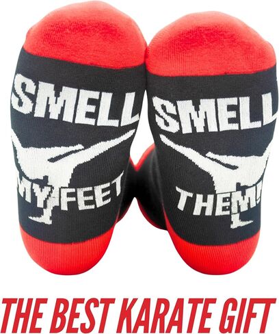 InnoBeta Karate Gifts for Boys Girls Men, Teacher and Instructor Gifts, Stocking Stuffers, Smell My Feet Socks, One Size Crew Socks in Saudi Arabia