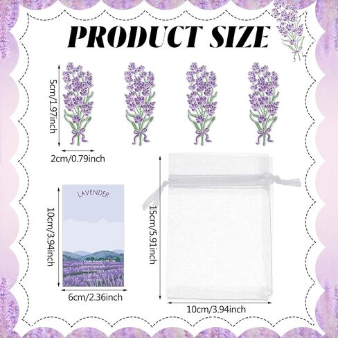 36 Sets Lavender Gifts for Women Lavender Brooches with Cards and Organza Bags Purple Flower Lapel Pin Elegant Enamel Pin Delicate Floral Design Gift for Wedding Favors Birthday Party Anniversary in Saudi Arabia