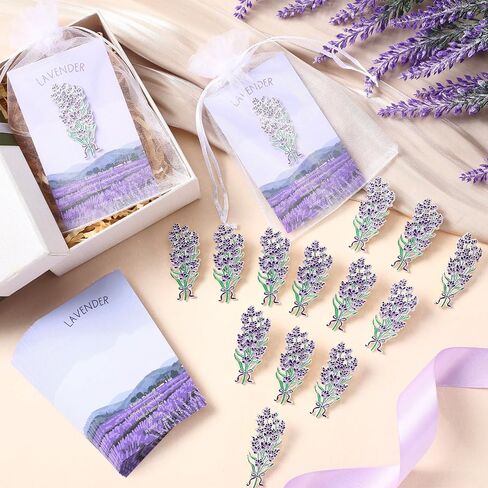 36 Sets Lavender Gifts for Women Lavender Brooches with Cards and Organza Bags Purple Flower Lapel Pin Elegant Enamel Pin Delicate Floral Design Gift for Wedding Favors Birthday Party Anniversary in Saudi Arabia