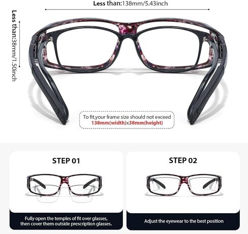 نظارات VIEWBETTER Fit Over Anti 99.99% للضوء الأزرق للنساء والرجال، نظارات شاشة ألعاب الكمبيوتر المضادة للحجب الأزرق in Kuwait