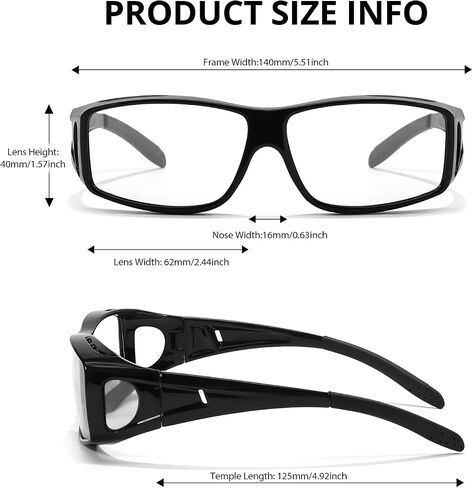 نظارات VIEWBETTER Fit Over Anti 99.99% للضوء الأزرق للنساء والرجال، نظارات شاشة ألعاب الكمبيوتر المضادة للحجب الأزرق in Kuwait
