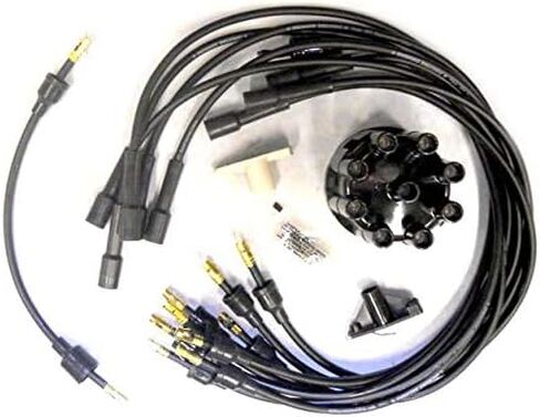 Ignition Tune-Up Kit - Spark Plug Wire Wire Set, Cap and Rotor - Compatible with 1977-1991 Dodge D150 V8 in Saudi Arabia