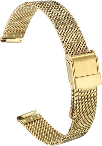 HARFINGTON Stainless Steel Mesh Watch Band Quick Release Adjustable Metal Replacement Watch Strap for Men and Women in Kuwait