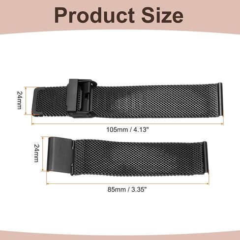 HARFINGTON Stainless Steel Mesh Watch Band Quick Release Adjustable Metal Replacement Watch Strap for Men and Women in Kuwait