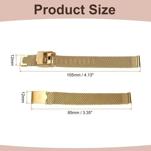 HARFINGTON Stainless Steel Mesh Watch Band Quick Release Adjustable Metal Replacement Watch Strap for Men and Women in Kuwait
