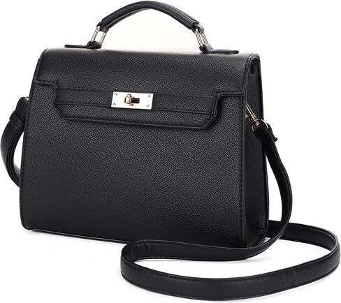 EVVE Women's Top Handle Satchel with Detachable Strap Small Pebbled Leather Fashion Crossbody Bag in Kuwait