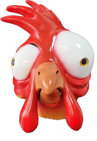 Cartoon Chicken Animal Cosplay Rooster Latex Hood Mask, Halloween Cosplay Costume Mask Props, Adult in Saudi Arabia
