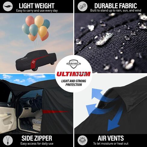 Ultimum Lite Truck Car Cover for 2020-2025 GMC Sierra 1500 Pickup Crew Cab 5.8 ft. Bed with Zipper Breathable All Weather Protection Scratch, Dust, Sun, Snow, Rain Protection Indoor Outdoor Black in Saudi Arabia