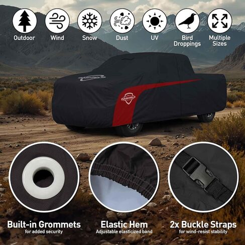Ultimum Lite Truck Car Cover for 2020-2025 GMC Sierra 1500 Pickup Crew Cab 5.8 ft. Bed with Zipper Breathable All Weather Protection Scratch, Dust, Sun, Snow, Rain Protection Indoor Outdoor Black in Saudi Arabia