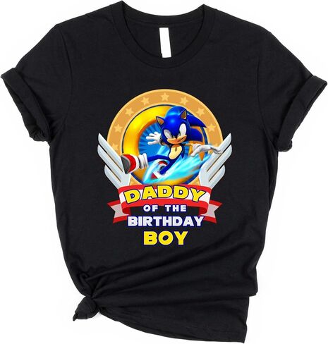 New Custom Sonic Birthday Shirts, Sonic Family Matching Shirts, Personalized Sonic The Hedgehog Shirts Red in Saudi Arabia