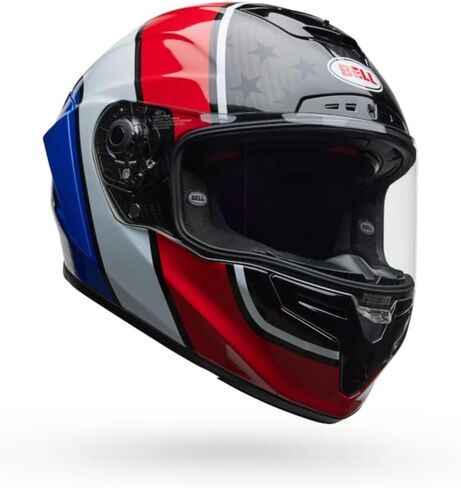 خوذة Bell Race Star DLX Flex - أحمر/أزرق Rsdoldglry، مقاس X-Large in Kuwait