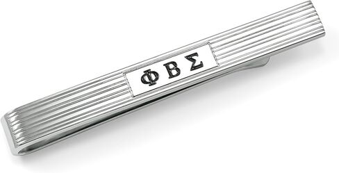 مشبك ربطة عنق Phi Beta Sigma مع حروف يونانية مطلية باللون الأسود، شريط ربط مجوهرات يوناني للرجال in Kuwait