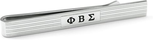 مشبك ربطة عنق Phi Beta Sigma مع حروف يونانية مطلية باللون الأسود، شريط ربط مجوهرات يوناني للرجال in Kuwait
