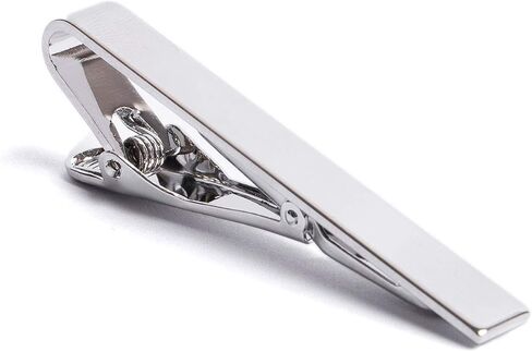 Classic Men's Tie Clip - 2 Inch Slim Tie Bar With Gift Box (Silver) in Saudi Arabia