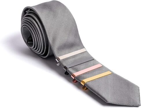 Classic Men's Tie Clip - 2 Inch Slim Tie Bar With Gift Box (Silver) in Saudi Arabia