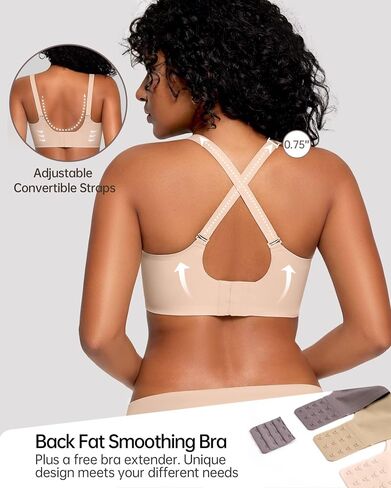 Vertvie Seamless Bras(Grey,S)+Scalloped Bras(Nude, S) in Saudi Arabia