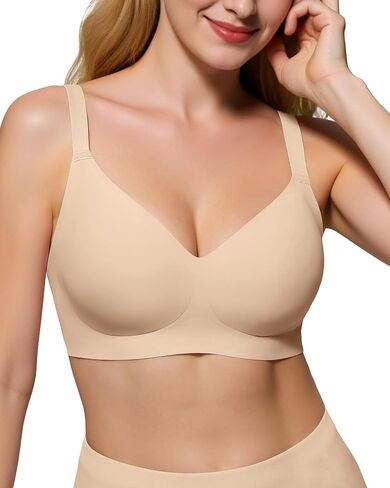 Wireless Comfortable Bra Seamless No Underwire Bras Full Coverage Push Up Women Wirefree Bras with Support in Kuwait