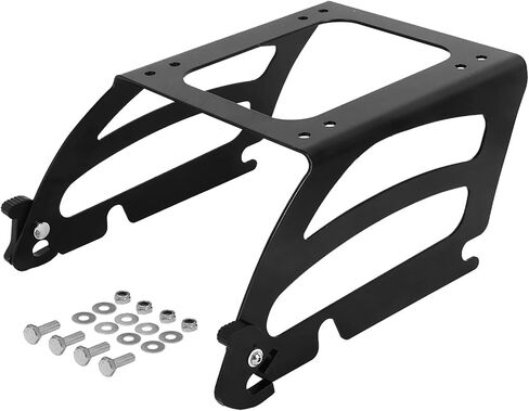 TCT-MOTORPARTS Solo Tour Luggage Mounting Rack Detachable Fit for Harley Softail Fat Boy Springer Heritage Classic FLSTC 2000-2017 Chrome in Saudi Arabia