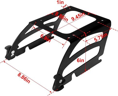 TCT-MOTORPARTS Solo Tour Luggage Mounting Rack Detachable Fit for Harley Softail Fat Boy Springer Heritage Classic FLSTC 2000-2017 Chrome in Saudi Arabia