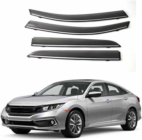 Car Windshield Rain Guards for Honda Civic Hatchback 2021-2024, Front Rear Window Wind Deflectors Visors Waterproof Deflector Windows Exterior Accessories in Saudi Arabia