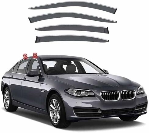 Car Windshield Rain Guards for BMW 5 Series F10 2011-2017, Front Rear Window Wind Deflectors Visors Waterproof Deflector Windows Exterior Accessories in Saudi Arabia