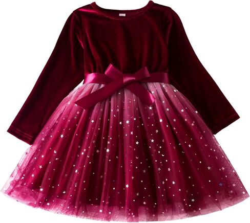TTYAOVO Girl Long Sleeve Dress Fall Winter Princess Causal Dresses in Saudi Arabia