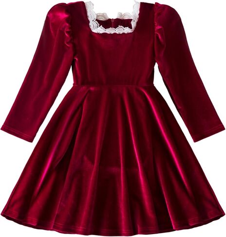 TTYAOVO Girl Long Sleeve Dress Fall Winter Princess Causal Dresses in Saudi Arabia