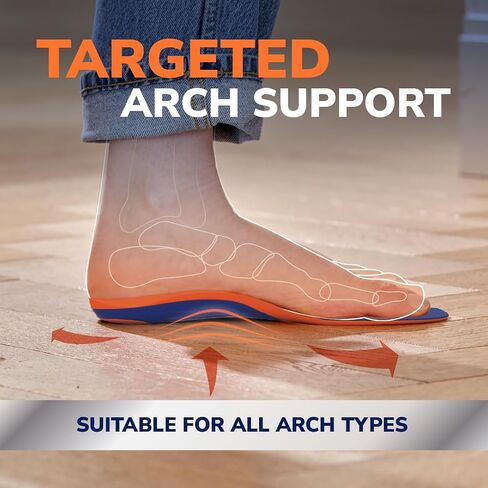 Dr. Scholl’s Advanced Pain Relief Insoles for Men Women, Heavy Duty Orthotics Inserts for Work Shoes & Boots, Plantar Fasciitis & Arch Support, Flat Feet, Shock-Absorbing, Supports up to 340 lbs in Saudi Arabia