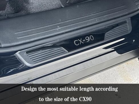 Door Sill Protector Trim Guard for Mazda CX-90 cx90 2024 2025 2026, Auto Interior Accessories Plates Cover Accessory Kick Panels (B) in Saudi Arabia