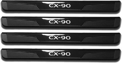 Door Sill Protector Trim Guard for Mazda CX-90 cx90 2024 2025 2026, Auto Interior Accessories Plates Cover Accessory Kick Panels (B) in Saudi Arabia