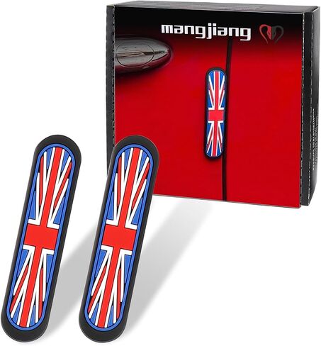 Union Jack Silicone Car Side Door Edge Guards Protector Black Scratch Guard Strip for Mini Cooper R50 R52 R53 R55 R56 R57 R60 R61 F54 F55 F56 F57 F60 (4PCS Union Jack Gray/Black) in Saudi Arabia