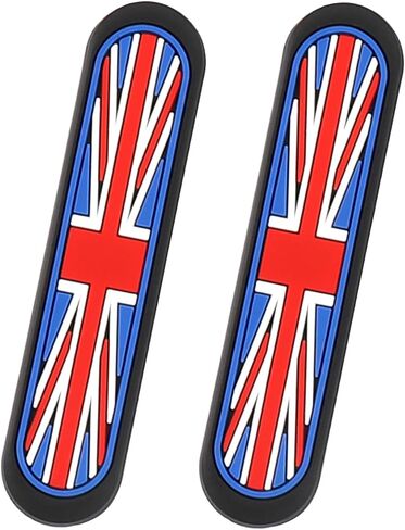 Union Jack Silicone Car Side Door Edge Guards Protector Black Scratch Guard Strip for Mini Cooper R50 R52 R53 R55 R56 R57 R60 R61 F54 F55 F56 F57 F60 (4PCS Union Jack Gray/Black) in Saudi Arabia