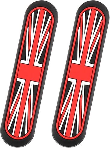Union Jack Silicone Car Side Door Edge Guards Protector Black Scratch Guard Strip for Mini Cooper R50 R52 R53 R55 R56 R57 R60 R61 F54 F55 F56 F57 F60 (4PCS Union Jack Gray/Black) in Saudi Arabia