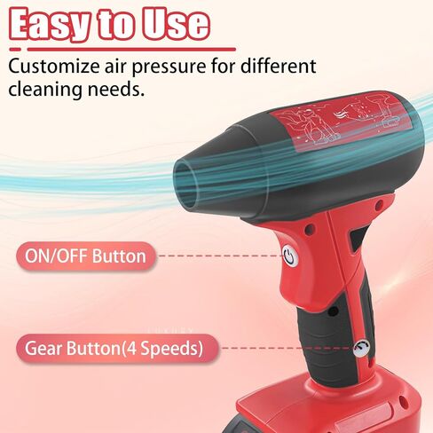 Mini Jet Dry Blower Turbo Fan for Dewalt 20V Max Battery, 130000RPM Cordless Portable Handheld Fan Blowers for Car, Leaf Blower, Cleaning, Camping, Workshops, Lawns (Battery not Included) in Saudi Arabia