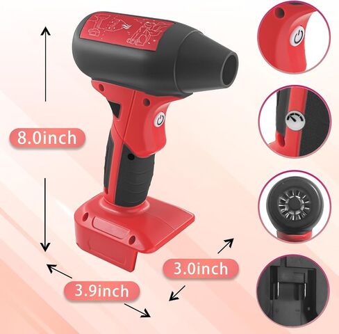 Mini Jet Dry Blower Turbo Fan for Dewalt 20V Max Battery, 130000RPM Cordless Portable Handheld Fan Blowers for Car, Leaf Blower, Cleaning, Camping, Workshops, Lawns (Battery not Included) in Saudi Arabia