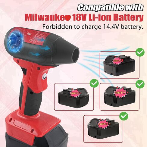 Mini Jet Dry Blower Turbo Fan for Dewalt 20V Max Battery, 130000RPM Cordless Portable Handheld Fan Blowers for Car, Leaf Blower, Cleaning, Camping, Workshops, Lawns (Battery not Included) in Saudi Arabia