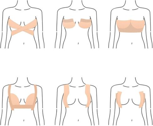 Boob Tape for Large Breasts with 2 Pairs Nipple Covers Strong Adhesive Invisible Lift Tape for Dresses and Tops in Saudi Arabia