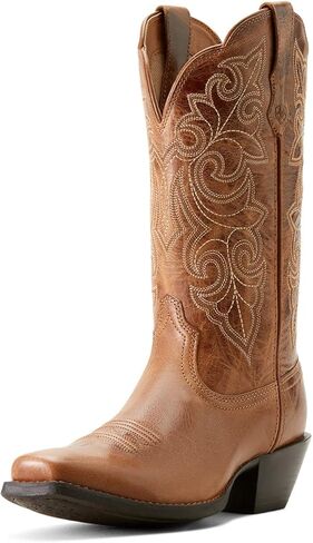Ariat Women's Round Up Square Toe Western Boot, Ready Russet, 10 Wide in Saudi Arabia