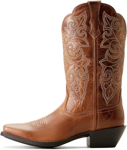 Ariat Women's Round Up Square Toe Western Boot, Ready Russet, 10 Wide in Saudi Arabia