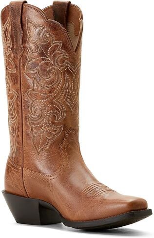 Ariat Women's Round Up Square Toe Western Boot, Ready Russet, 10 Wide in Saudi Arabia