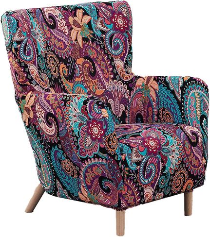 Printed Elastic Single-Person Chair Ocasan high backrest Chair Cover, Single-Layer Fabric Irregular-Shaped Sofa Cover, Simple and Casual Sofa Chair Cover (jixiang, Single seat) in Saudi Arabia