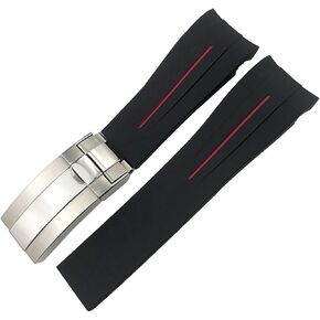 Rubber Strap 20mm 21mm Fit for Rolex DEEPSEA Sea-Dweller Submariner Waterproof Sports Silicone Watch Strap in Saudi Arabia