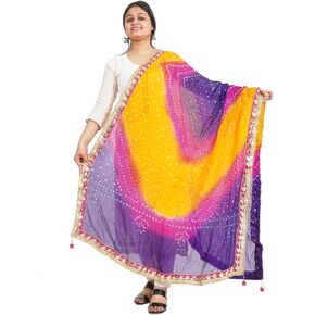 IGH The Art of Bandhej – A Celebration of Colors Dupatta | Perfect for Weddings, Festivals & Return Gifts 1 Pcs in Saudi Arabia