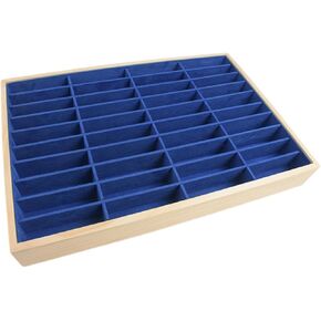 Jewelry Organizer Bracelet Holder Tabletop 40 Grids Multipurpose Bangle Display Storage for Photography Shopping Mall Props, Wood Beige in Saudi Arabia