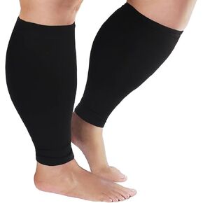 Plus Size Compression Sleeves for Calves Women Wide Calf Compression Legs Sleeves Men 7XL, Relieve Varicose Veins, Edema, Swelling, Soreness, Shin splints, for Work, Travel, Sports and Daily Wear in Saudi Arabia