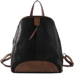 ZWSHEXUAN Vintage Style Leather Backpack Womens Backpack Travel Fashion Designer Ladies Shoulder Bags with Wristlet (Dark green) in Saudi Arabia