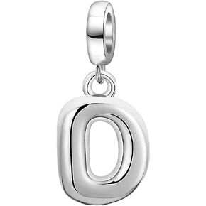 925 Sterling Silver Letter Charms for Bracelet Alphabet Bubble Initial Dangle Charms Beads Jewelry Gifts for Women in Saudi Arabia