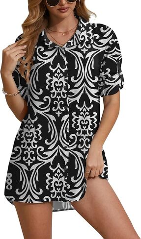 Yincro Women's Swimsuit Coverup Shirt Button Down Beach Cover Up for Swimwear in Kuwait
