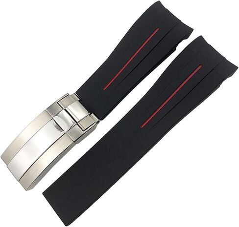 Rubber Strap 20mm 21mm Fit for Rolex DEEPSEA Sea-Dweller Submariner Waterproof Sports Silicone Watch Strap in Saudi Arabia
